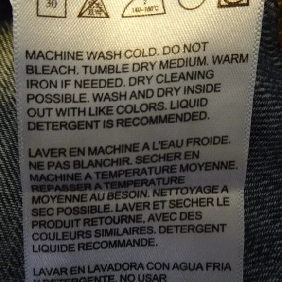 Levi's Premium Series Denim Jacket Trucker Big E Size Small Blue - Picture 9 of 9